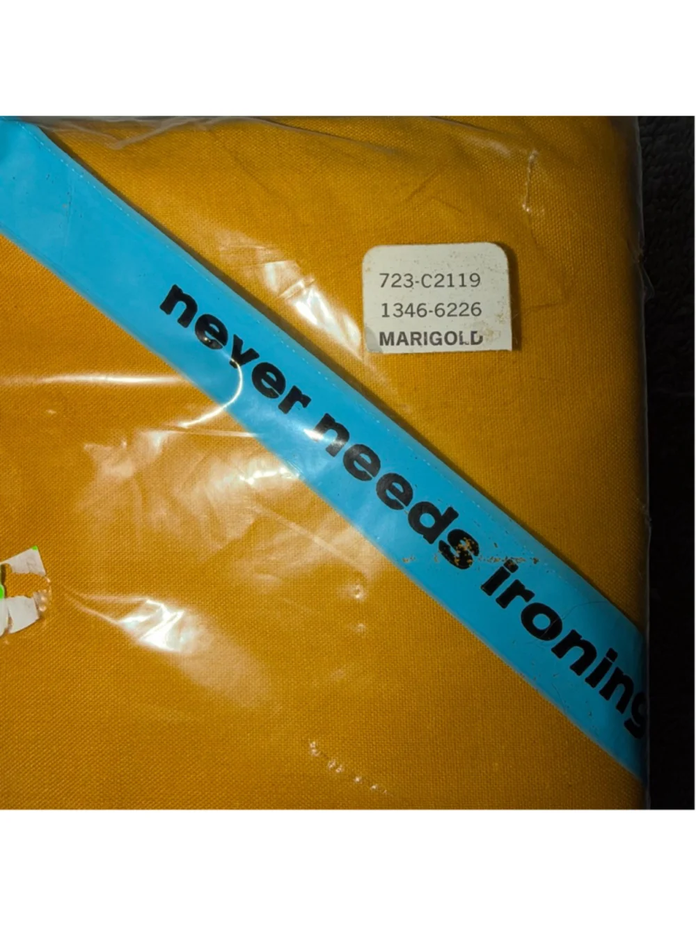 NOS Vintage Penn-Prest No-iron Muslin Double Bed Flat Sheet Marigold 81 X 104
